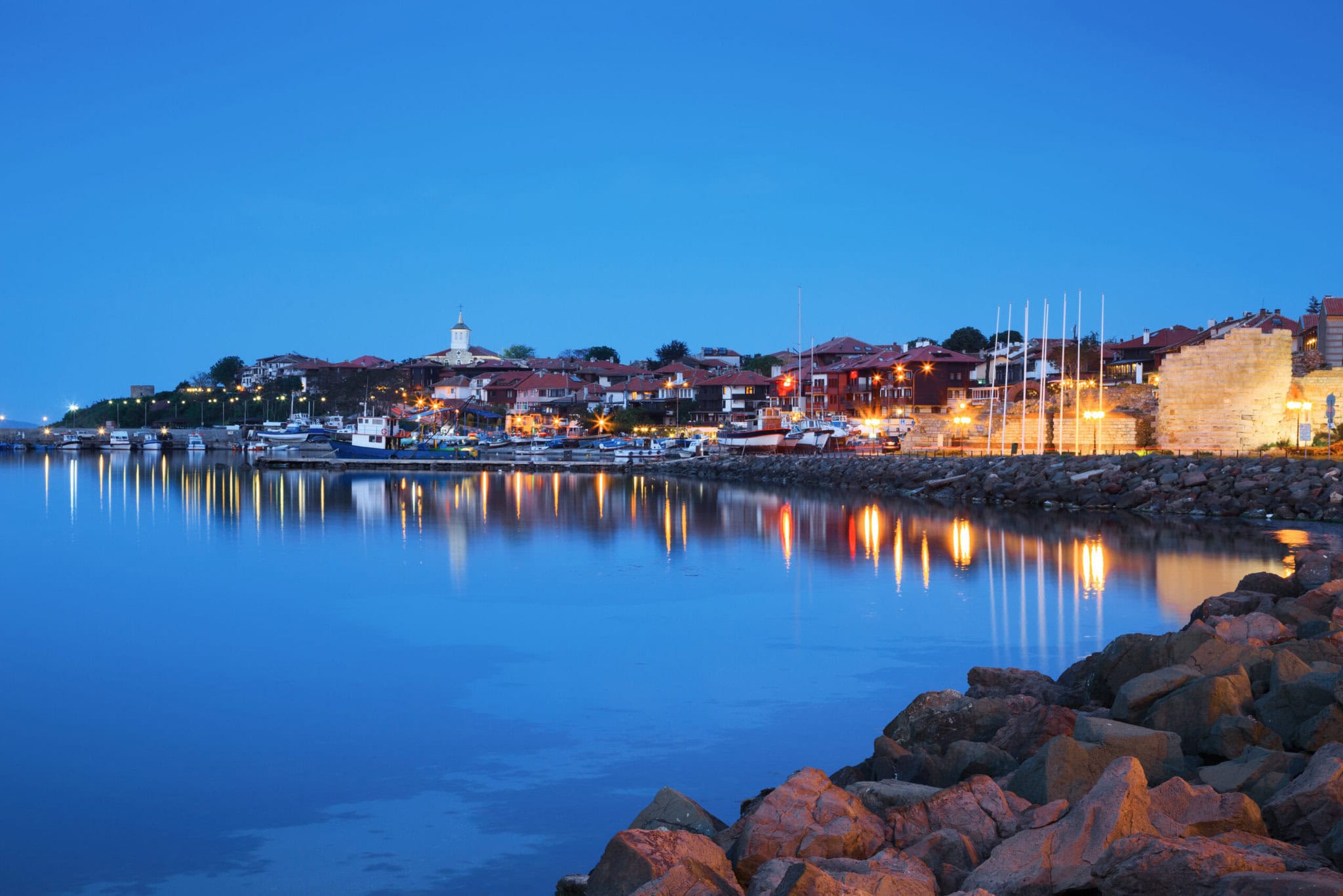 The harbor of the old town of Nessebar