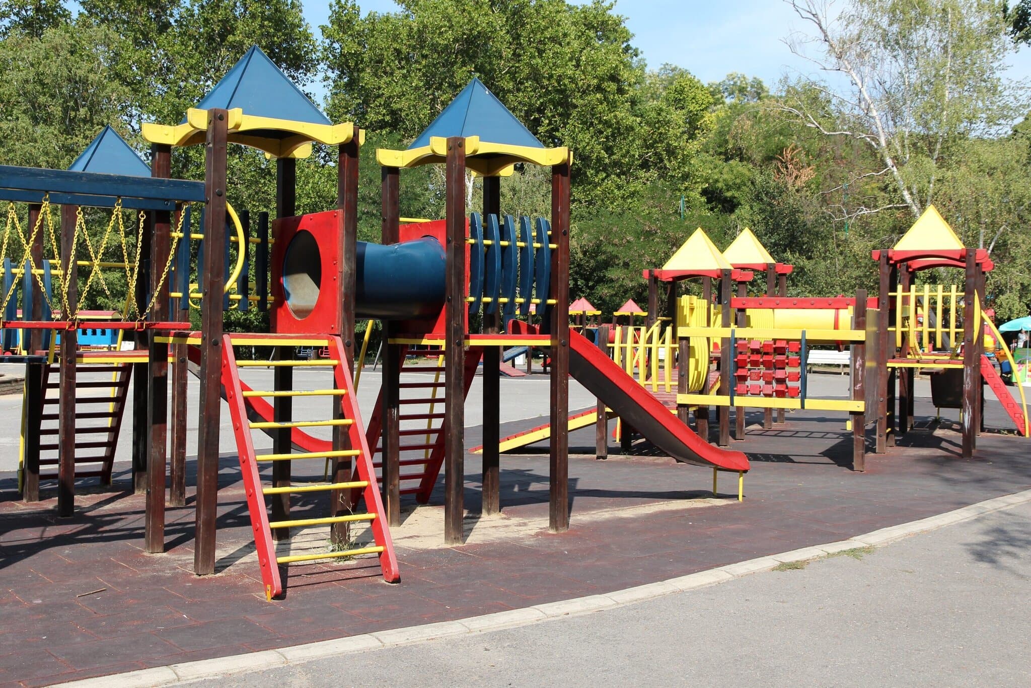 Big playground in Knyaz Boris Garden in Sofia, Bulgaria