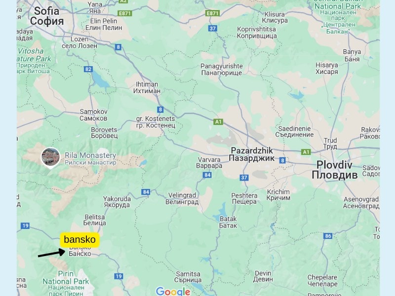 bansko map