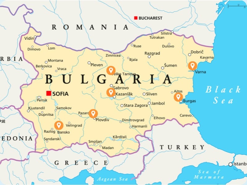 bulgaria map